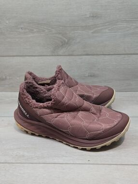 Merrell Women's 100 Gr Quilted Vibram Slip-On Sneakers in Mauve Shoes Sz 8.5